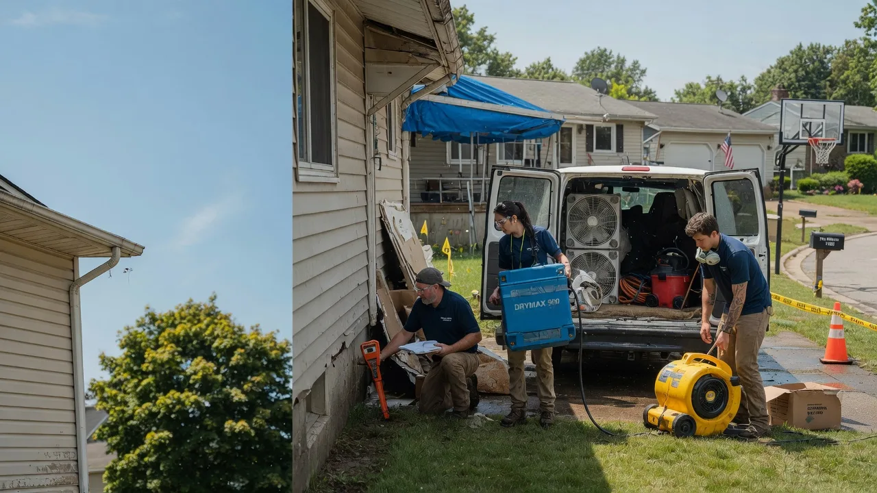 Ceiling Leak Cleanup in Racine, WI near me